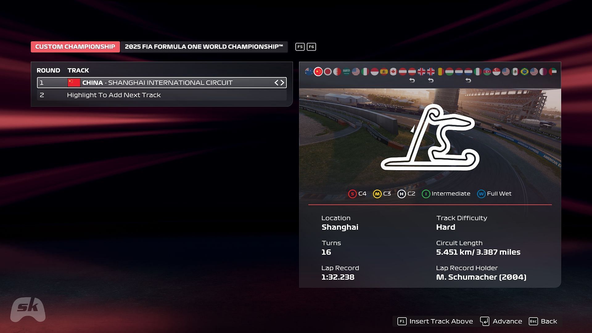 Shanghai International Circuit in F1 25 (Image via EA Sports/SK Gaming)
